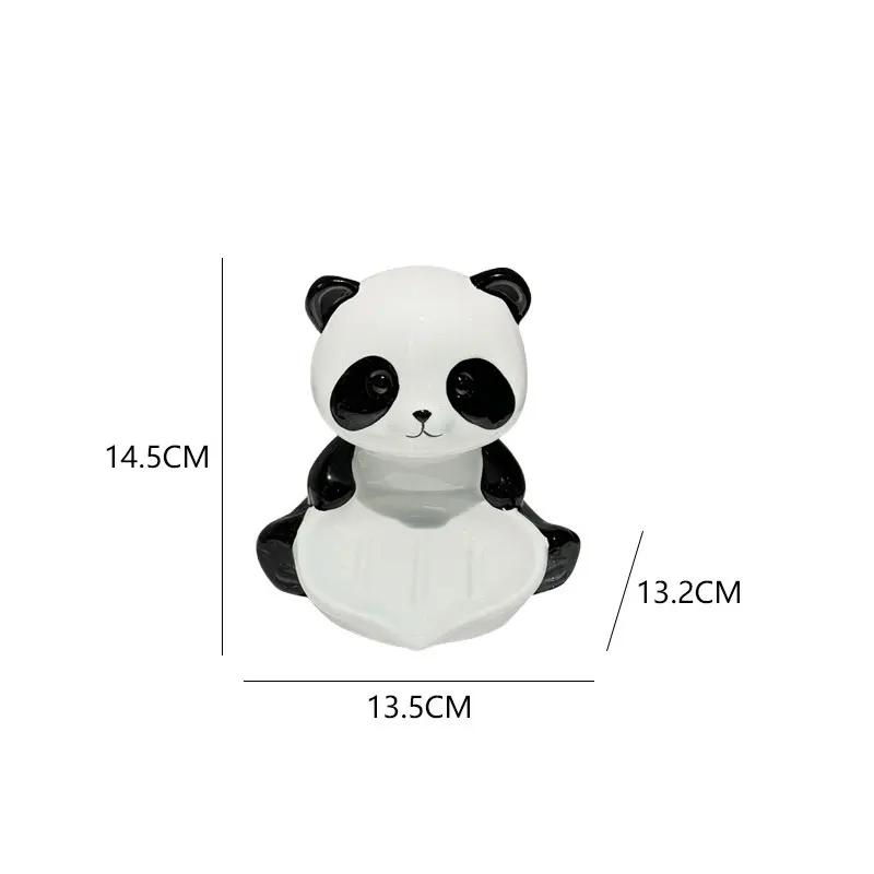 Creative Panda Drain Soap Box with No Water Accumulation Soap Box Standing Bathroom Toilet Soap Dish  holder bathroom