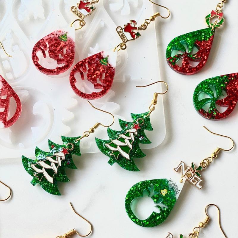 Crystal Epoxy DIY Mold Set for Halloween & Christmas Earrings and Ornaments