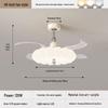 2026 Cream Style Ceiling Fan with Light: Eye Protection, Strong Wind, Invisible Blades for Bedroom, Restaurant, or Study Room