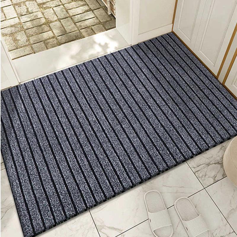 Premium PVC Backing Striped Non-Slip Water-Absorbent Floor Mat for Kitchen, Bathroom, Balcony, and Entrance.