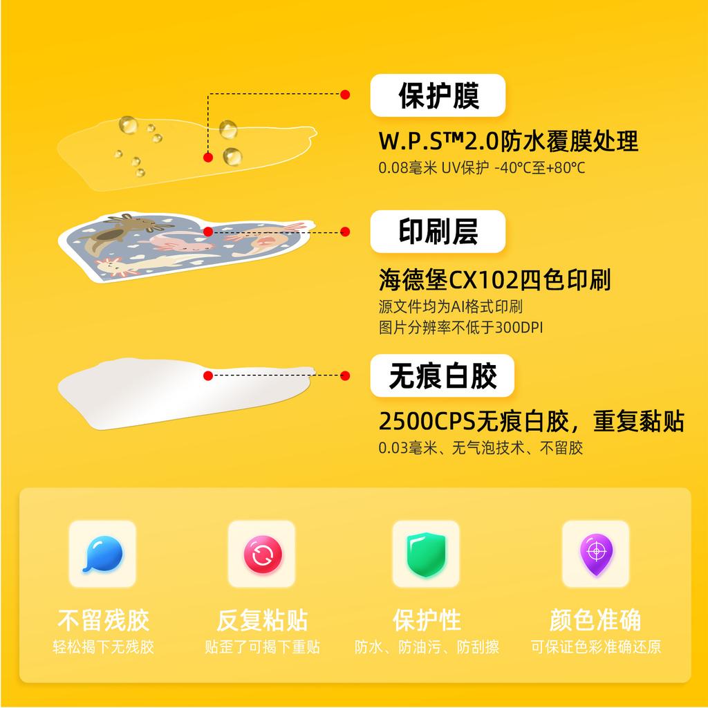 50 Cute Salamander Series Stickers, Cartoon Animal Salamander Axolotl Graffiti Sticker Diy Salamander Sticker