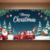 Photo Prop Cozy Design Santa Claus Banner Festive Decor Colorful Lights Christmas Banner For Home Decoration Event Decor Indoor