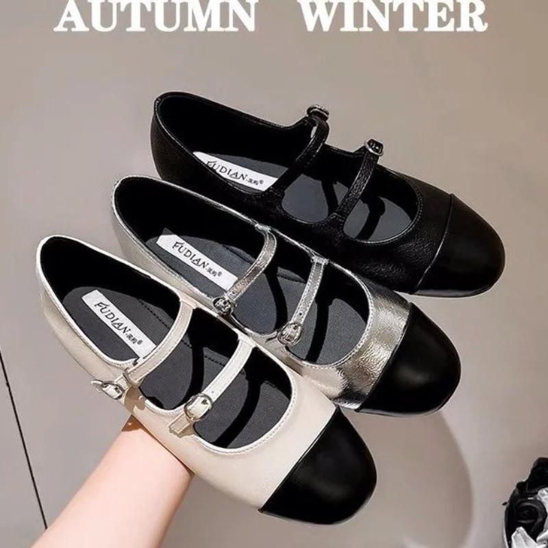 Fashion Designer Spring New Women Patchwork Flats Fashion Ladies Comfort Soft Sole Mary Jane Shoes  Ballerinas Woman Casual Ballet Shoes