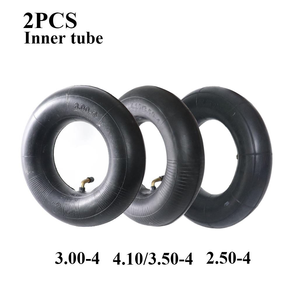 2PCS High Quality Black Butyl Rubber Inner Tube 2.50-4 3.00-4 4.10/3.50-4 Inner Tube Camera Electric Scooter Accessories