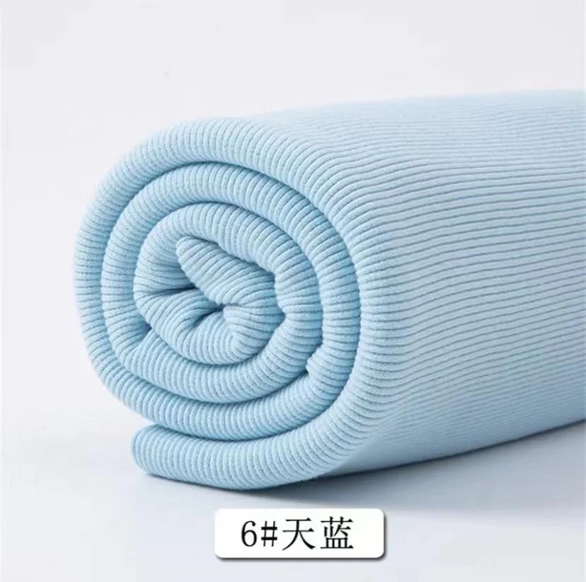 Cotton Stretch Ribbed Knit Fabric, Neckline, Cuffs, Hem, Cinched Elasticated Garment Fabric, Pregnant Woman Belly Support