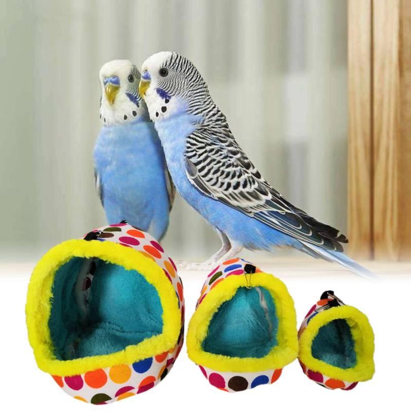 Plush Nest Pet Bird Cave Keep Warm Hanging Sleeping Bed Hut Tent Parrot Hammock