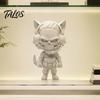 Gaming Room Table Decor 3D Printed Red Wolf Keychain, Force Action Figure Pendant, Game Character Collectible Key Ring Desktop Decorations with