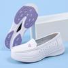 Air Cushion Nurse Shoes Women's Spring Summer Hollow Soft Sole Breathable Thick Sole Non-slip Leather Work Medical Shoes Spot