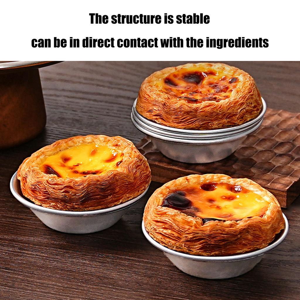 24 st Äggtartformar Aluminium Små Tartformar Små Muffinsformar Kakformar Muffinformar Kexformar Bakformar för Bakning
