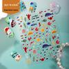 Sky Bonito Ocean-Themed Embossed Fish DIY Nail Art Stickers