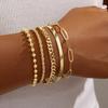 Gold Bracelets for Women Bracelets Set for Women Gold Bracelets Stack With Beaded, Cuban, Paperclip, Snake, Rope Gifts for Women