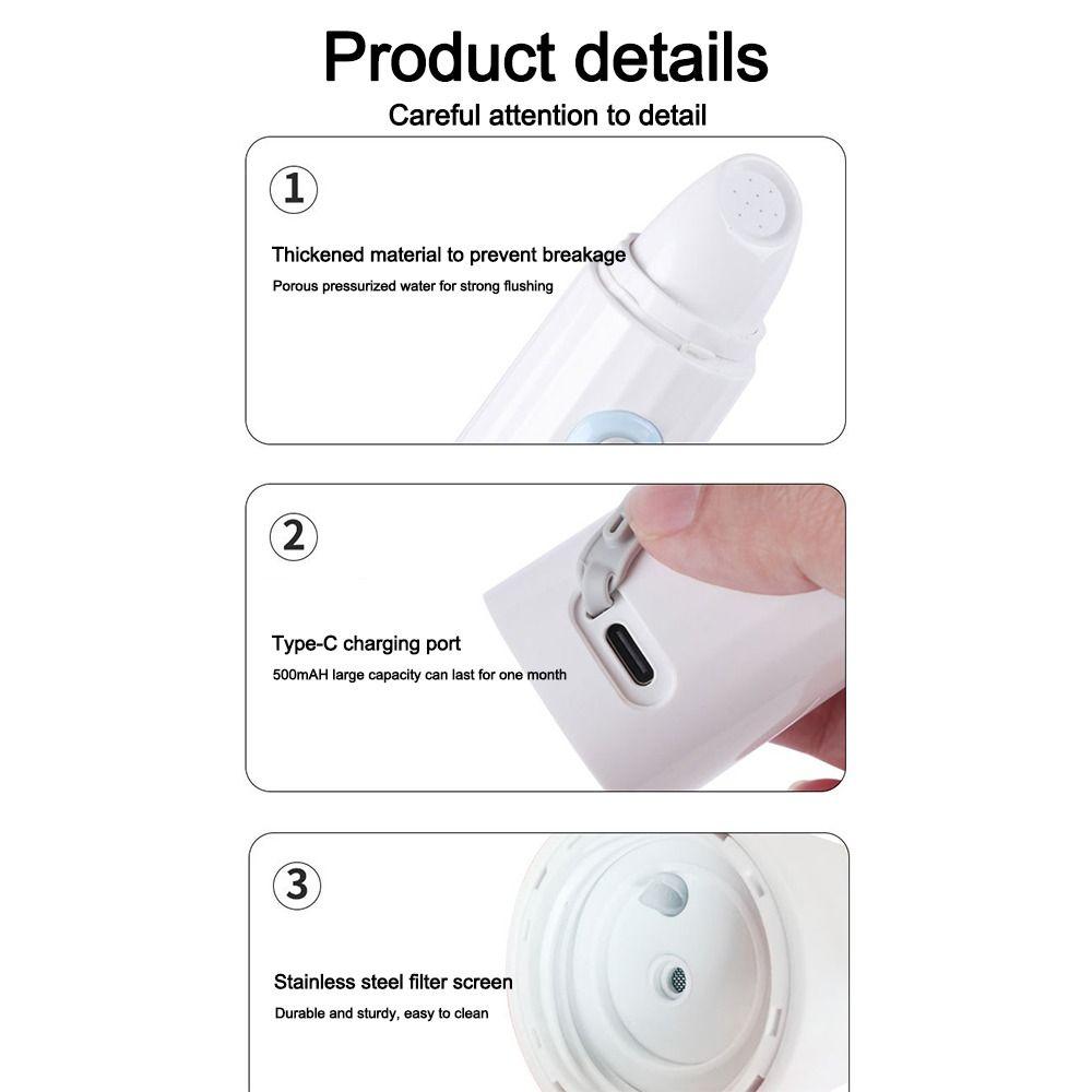 New Rechargeable Electric Bidet Water Pressure Control USB Charging Bidet Flusher Large Capacity Hand-Held Bidet Women