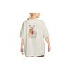 New Nike Women'ss Logo Cartoon Crewneck Pullover T-Shirt Beige FQ6010-110