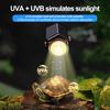 Reptilien-Wärme-UV-Lampe, verstellbarer, um 360 Grad drehbarer Stab mit Schraubclip, dimmbares Schildkröten-Sonnenlicht