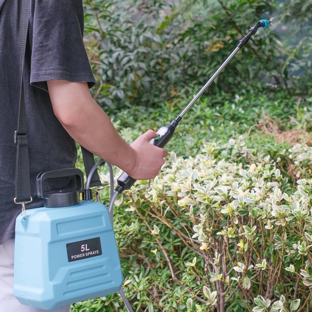 5L Elektrischer Gartensprüher mit Teleskopstange Elektrischer Pflanzen Sprüher Wiederaufladbarer Handheld Pflanzen Sprenger Garten Bewässerungswerkzeug