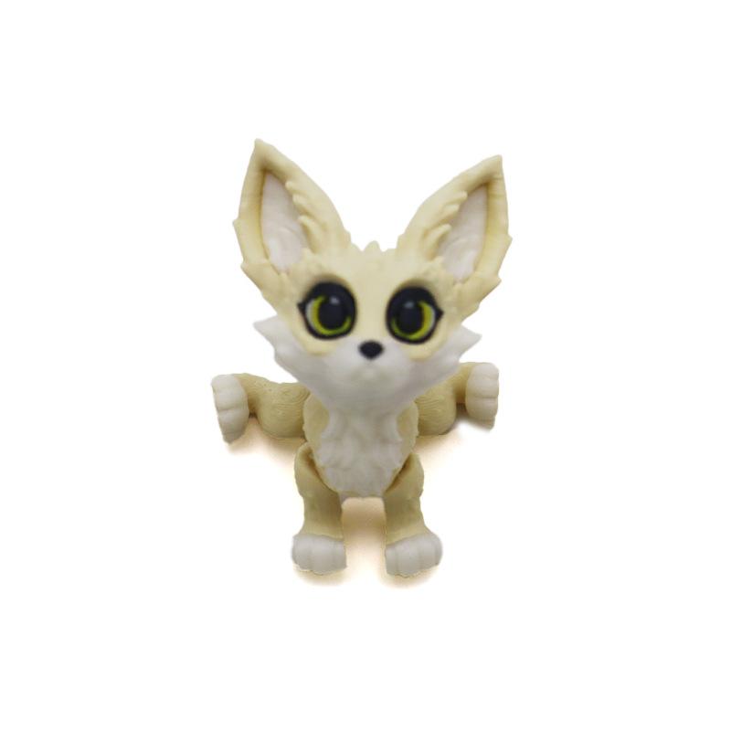 

3D Printed Cute Small Fox Animal Joints Movable Model Toys New Popular Ornament Figurine Model Simulation Toy Desktop Decoration