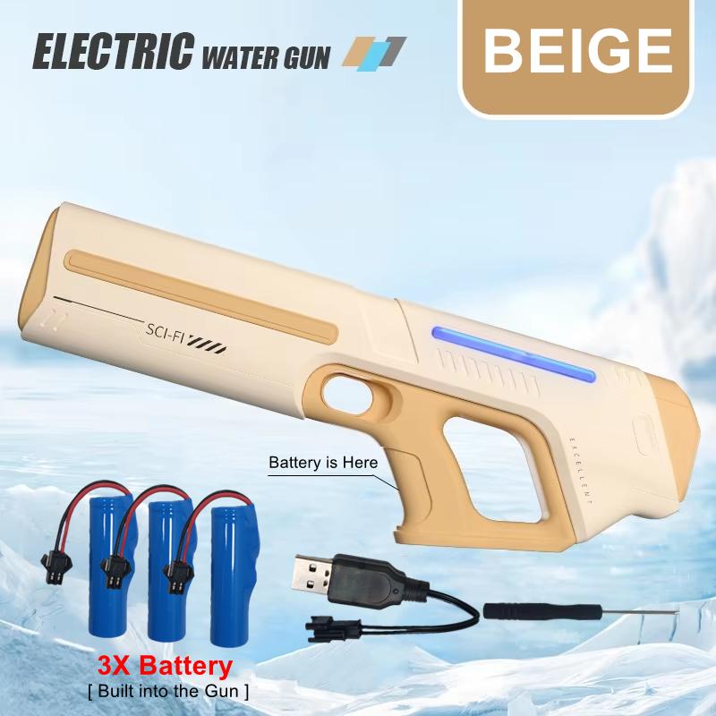 Pistole ad Acqua Elettriche per Adulti Potenti Siringa Automatica Serbatoio Acqua Blaster Giocattolo Gioco Estivo in Piscina Gioco all'Aperto Regalo