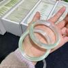 Women's Cat's Eye Glass Bracelet - Ice-Transparent Imitation Jade with Moonlight Lake Design