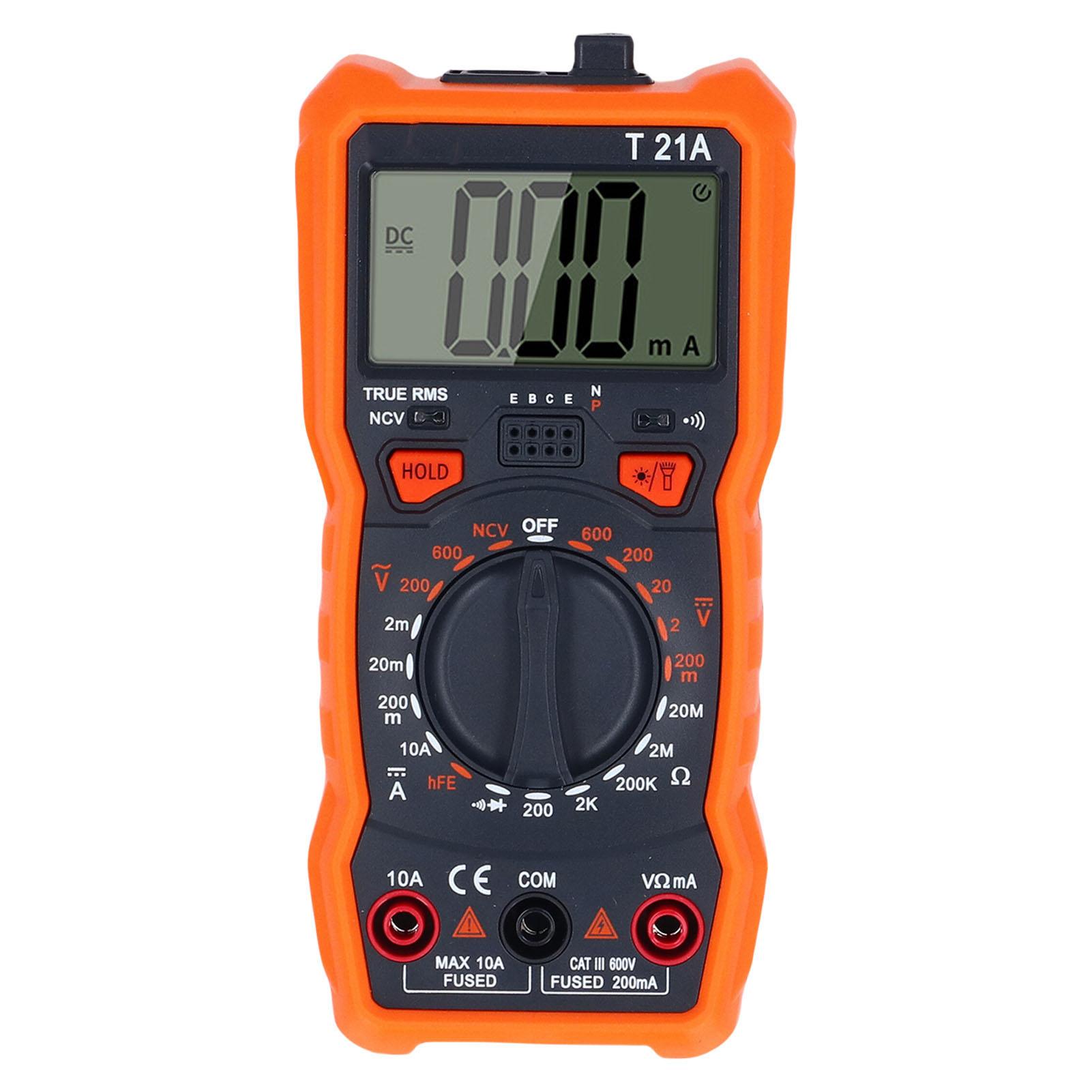 

Цифровий мультиметр 1999 відліків Тестер вольтметра з NCV РК-дисплей для напруги змінного струму, напруги постійного струму, струму, опору