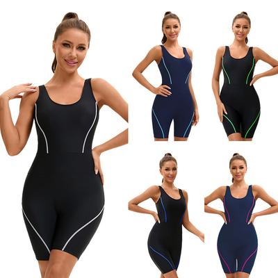 Sleeveless Boxer Swimsuit Women's Tight Backless Conservative Wetsuit Swimsuit