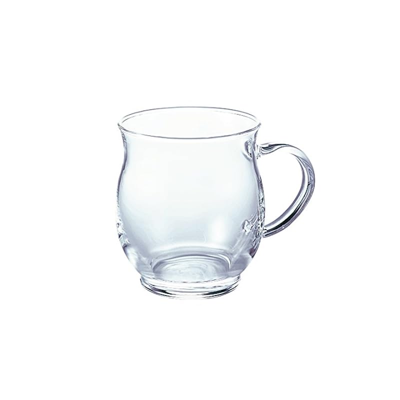 HARIO Scented Mug, Heat-Resistant Glass, Microwave/Dishwasher Safe, Coffee Glass, 330ml, Made In Japan, HKM-1T