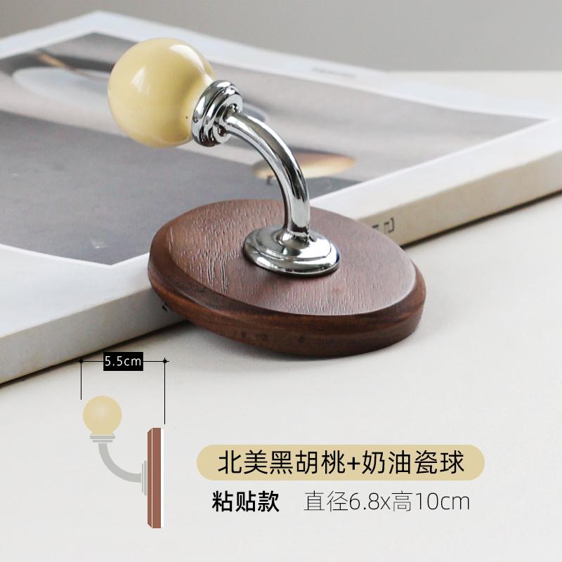 Креативный круглый деревянный магнитный крючок Декорация для задней стороны двери крыльца Наклейка Настенный крючок без сверления Художественный магнитный крючок для холодильника Домашний декор
