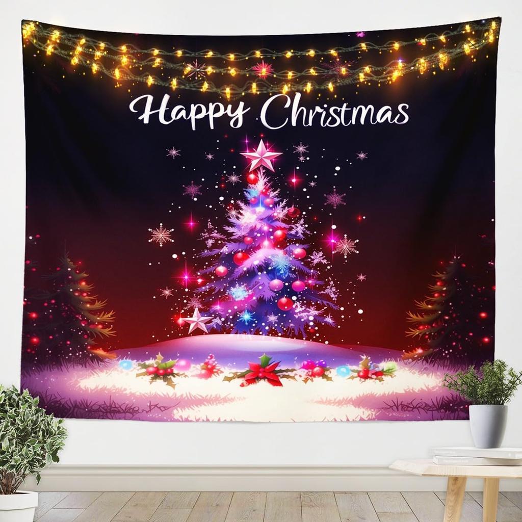 Christmas Santa Claus Wall Hanging Tapestry Ink Galaxy Wall Hanging Tree Wall Hanging Gorgeous Christmas Tree Fireplace Gifts