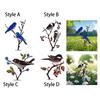 Metal Birds On Branch Desktop Ornament for Indoor Tabletop Dining Room Style A