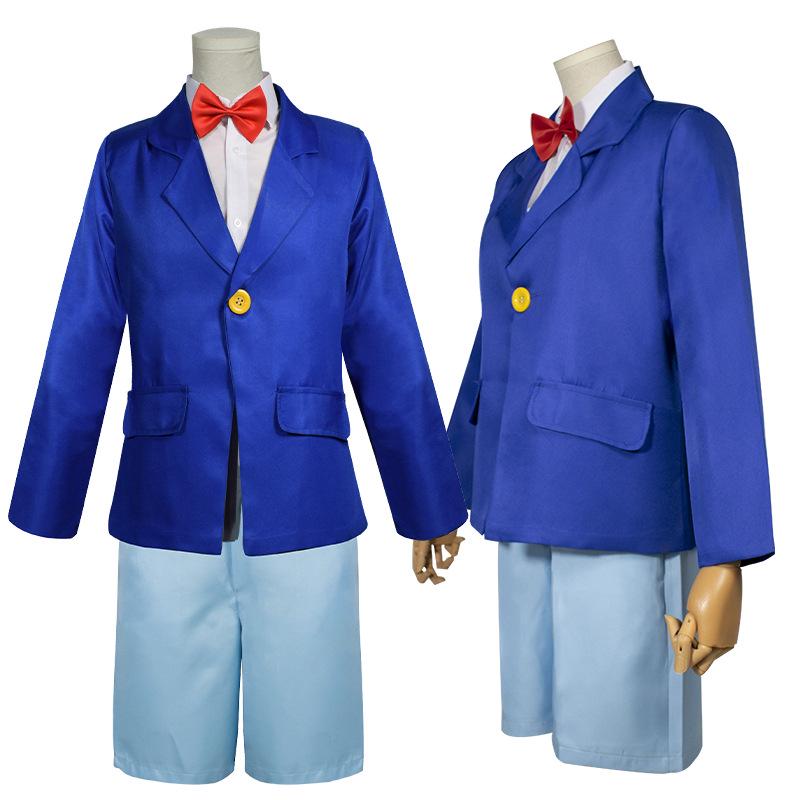 Edogawa Conan Blaues Uniform-Set - Unisex Anime Cosplay für Kinder