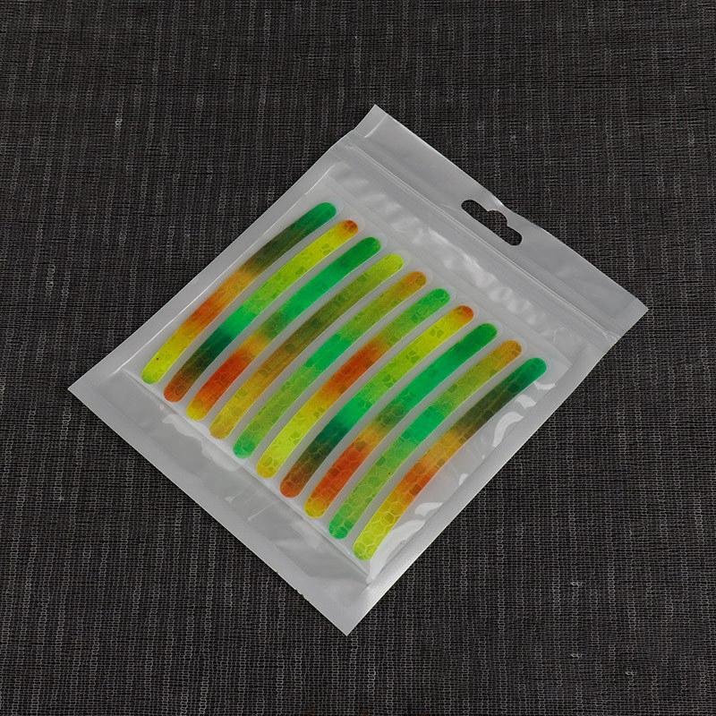 20Pcs Rainbow Car Wheel Reflective Sticker Personalized Motorcycle Electric Bicycle Colorful Anti Night Light Decorative Sticker