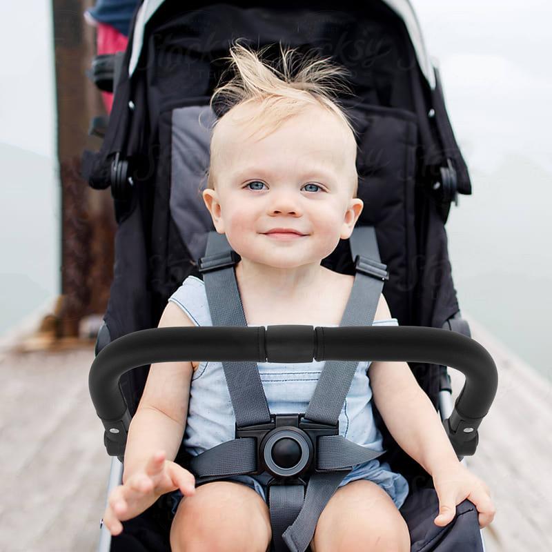 Stroller Bumper Bar Angle Adjustable Armrest Stroller Handle Multifunctional Stroller Bumper Handle Removable Stroller Crossbar