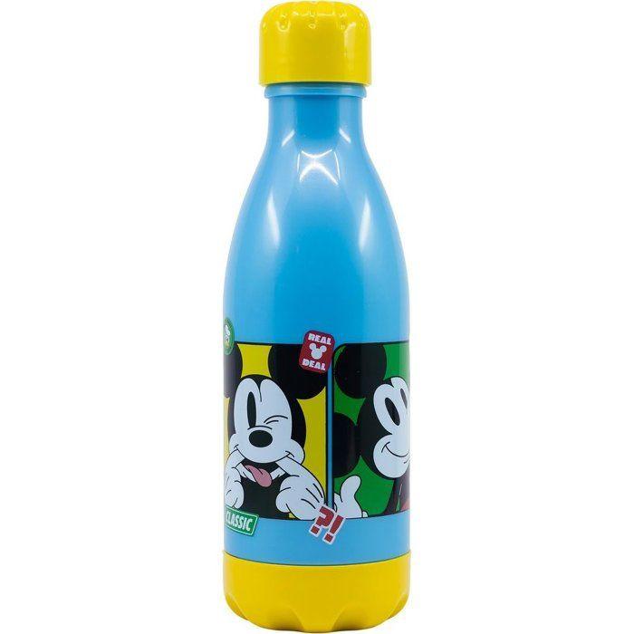 Boissons Fruitees Tataway Bouteille D'eau En Plastique Bleu Disney Mickey Mouse Pour Enfants 560 Ml Avec Bouchon À Vis