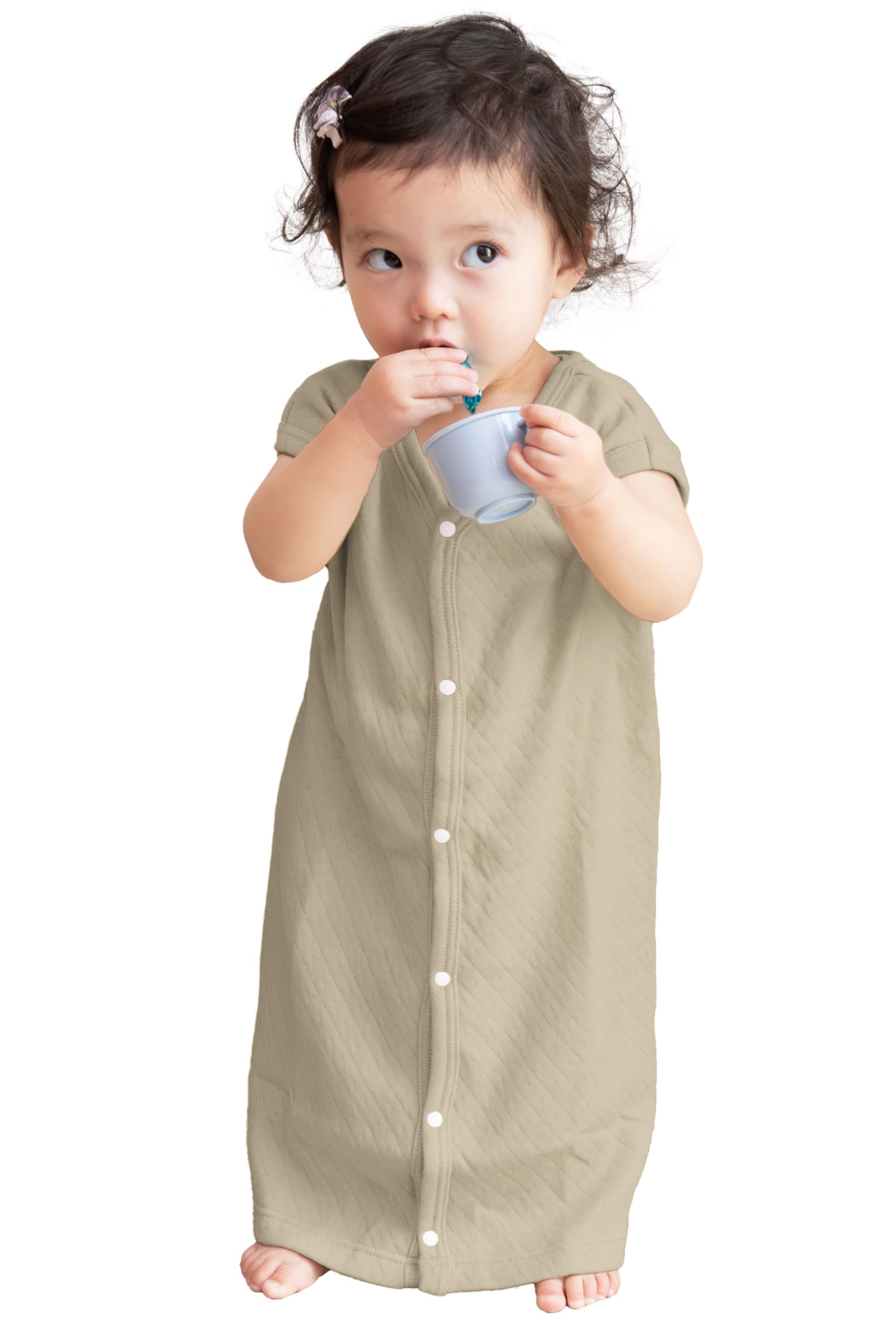 

SOWAN Детский размер единый стеганый холодный сделано для девочек и мальчиков слип, 70 см, 80 см, 100 см, все, хлопок, рельефный, машинная стирка, унисекс, Япония, (оливковый) оливковый