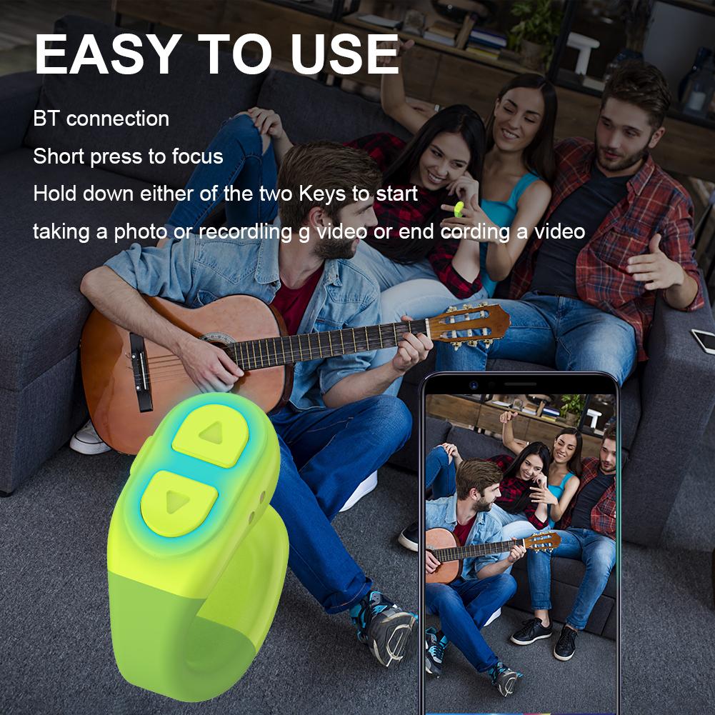 Pierścień do przewijania TikTok Bezprzewodowy przycisk migawki kamery Selfie Zdalne sterowanie kamerą kompatybilne z Bluetooth dla iPhone'a iPada Telefonu z systemem Android
