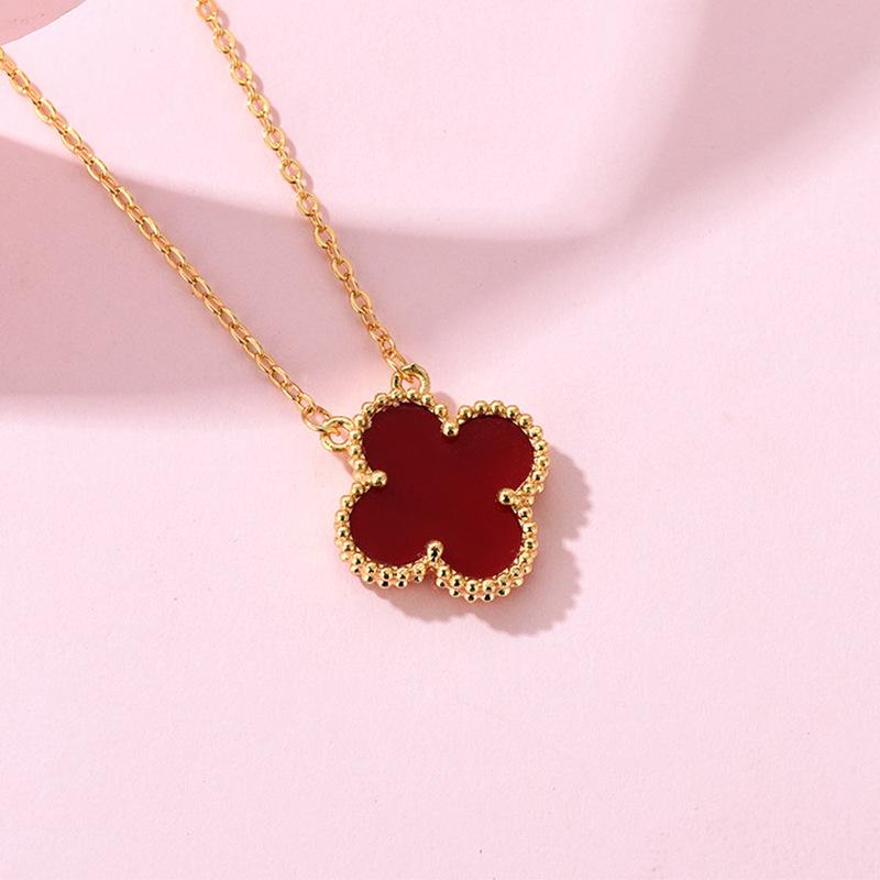 

Seiko Высококачественное ожерелье из натурального перламутра с четырьмя листочками клевера, модная темпераментная женская цепочка на ключицу Natural shellfish