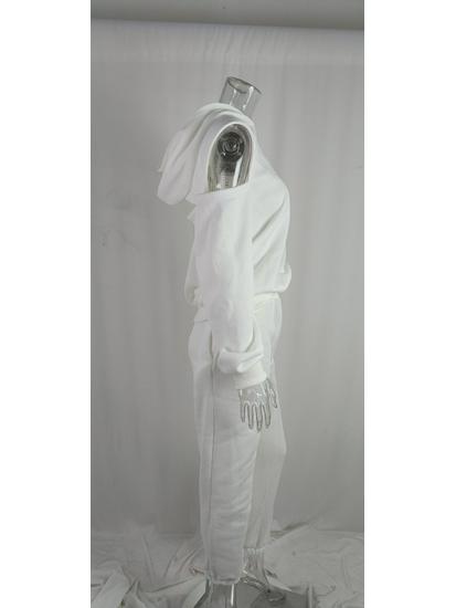 Autumn 2025 Minimalist Long Sleeve Fleece Sweatshirt & Elastic Waistband Long Pants Set