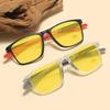 Unisex TR90 Night Vision Eyeglasses for Car Driving Use Outdoor Use UV400 Eye Protection Goggle Shades Men Ultralight Sports Style Sun Eyeglasses