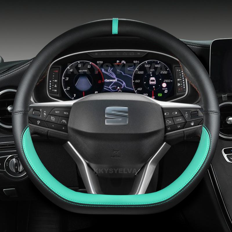 Potah volantu D tvar pro Seat Ateca FR 2017 Leon ST Arona FR 2017 Ibiza FR 2018 Auto příslušenství