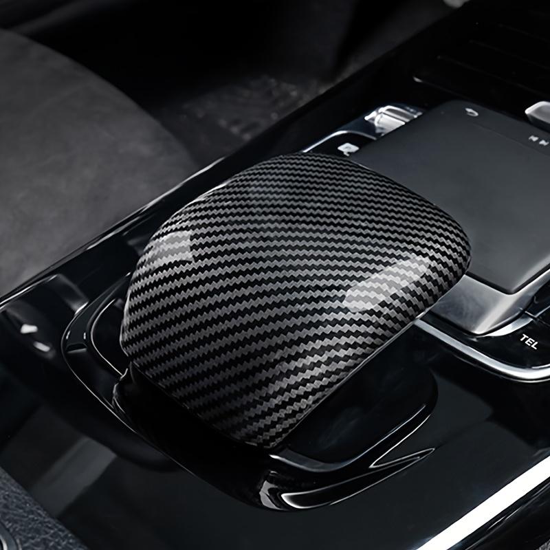 Durable Knob Protector for Mercedes-Benz 19-24 Carbon Fiber Gear Shift Knob Cover Trim Car Accessories Gear Shift Cover