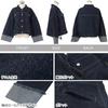 Kobe Lettuce Denim Weite Ärmel Denim Frühling Stilvoll Größe Schwarze Jacke, Oberbekleidung, Damen, [K1374], M,