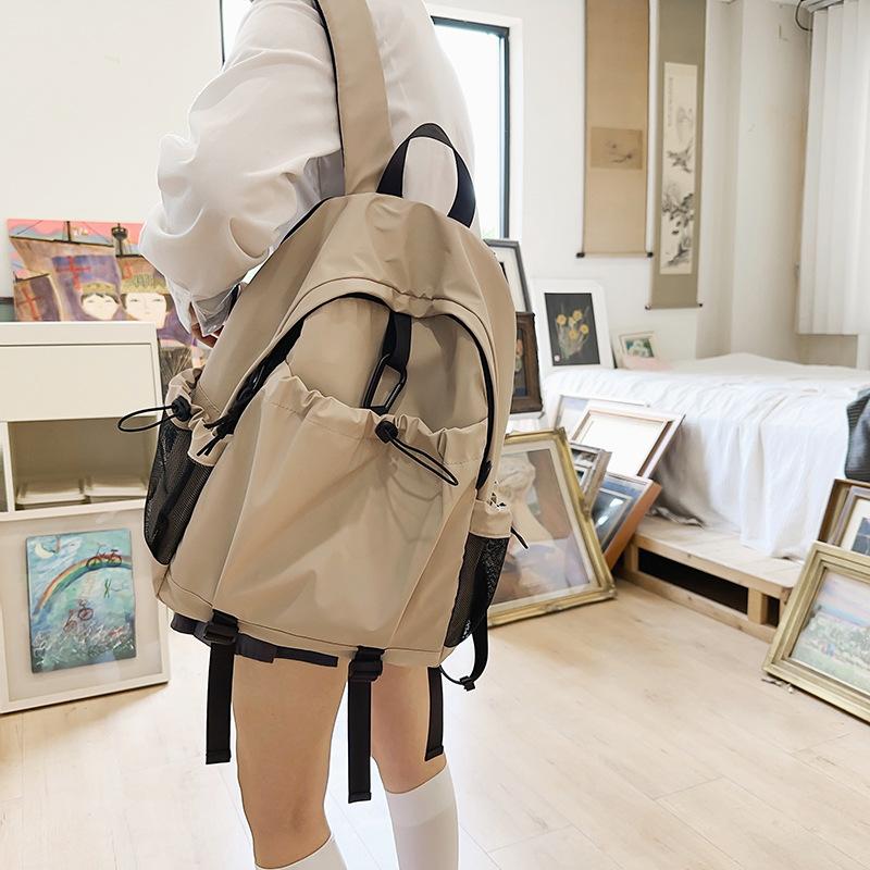 Stylish And Simple Wind Travel Backpack Color Matching Large-Capacity Backpack Campus High School Student Schoolbag