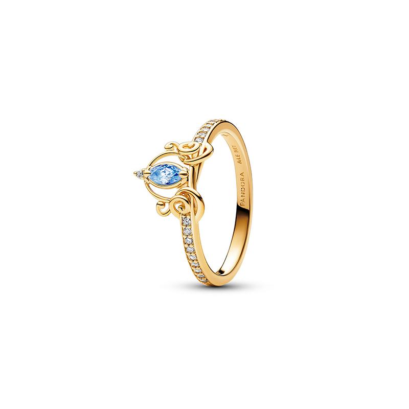 Pandora Disney Series Gold-plated Copper Silver Alloy Ring Women s Gold 163059C01 серебряный