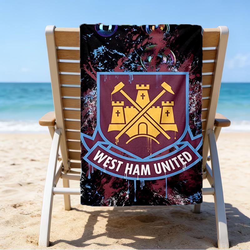 Hammer Football Printed Beach Towel, Super Soft Microfiber, Perfect Gift Birthday, for Pool, Beach, Travel, for Family and Friends