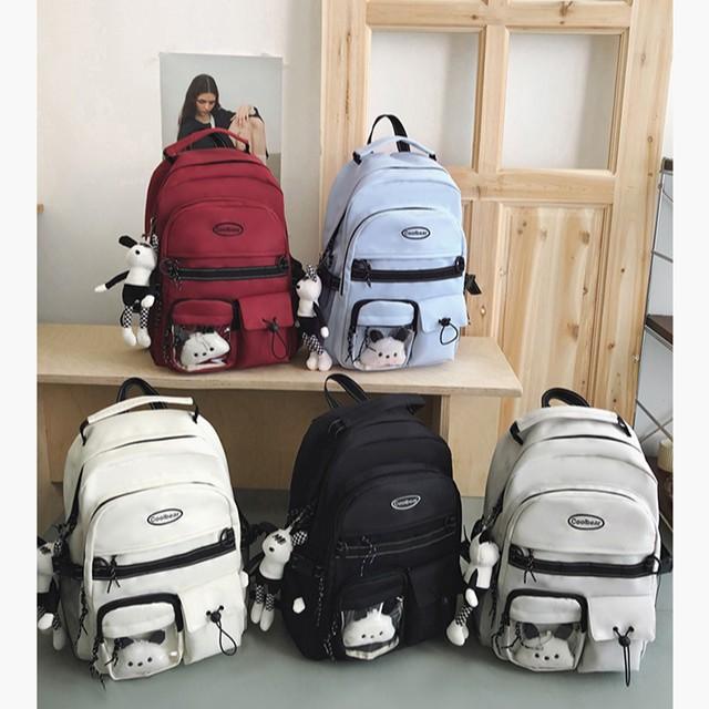 School bag new retro tooling school bag junior high school students large capacity backpack men trendy campus backpack women