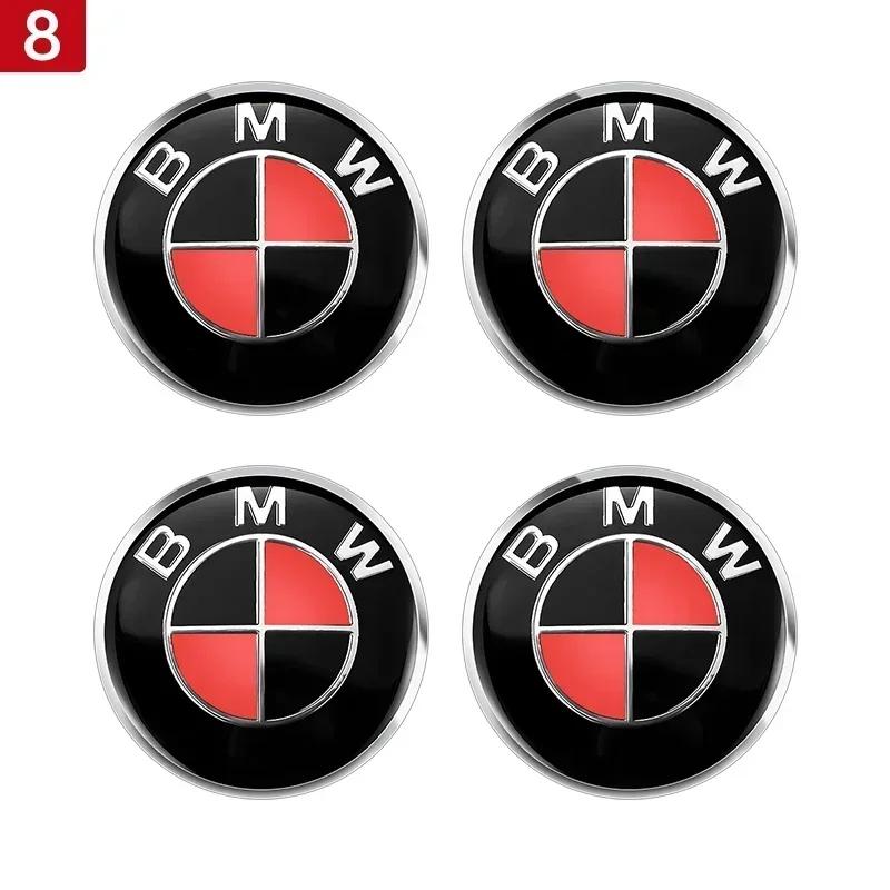 2025 Hot 4PCS 56MM 60MM 65MM Car Wheel Hub Center Caps Sticker Rim Cover Badge Emblem for BMW E39 E87 E60 E46 E53 E90 F10 F20 F2