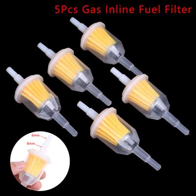 5Pcs Inline Gas/Fuel Filter 6Mm-8Mm 1/4" For Engine Auto Motorcycle Oil Filt
