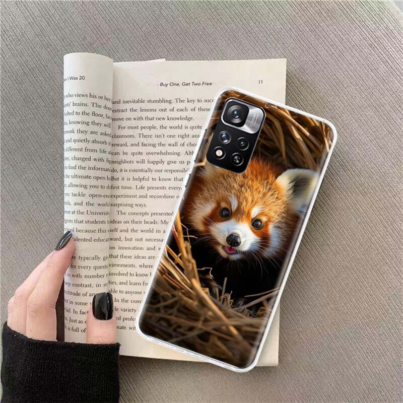 

Popular red pandas Phone Case For Redmi Note 13 12 Pro Plus 14 15 Pro 5G 11 11T 11E 11S 10 Pro 10S 9 9S Cover Cell Clear TPU Cap Redmi Note 14 5G