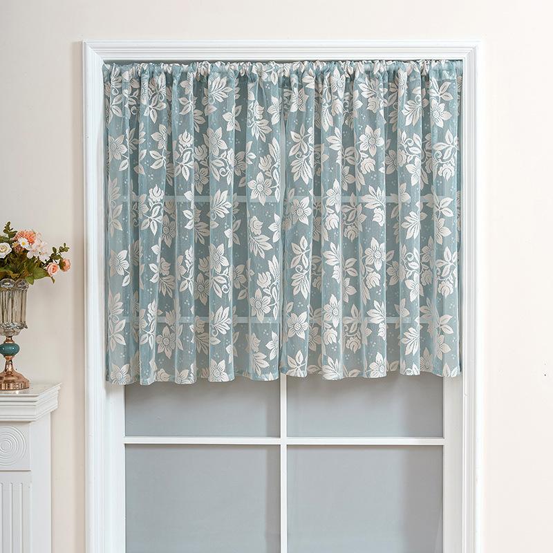 Coffee Curtain Small Fresh Simple Wind Modern Window Screen Living Room Bedroom Homestay Finished Light Transmission Curtain Window Screen