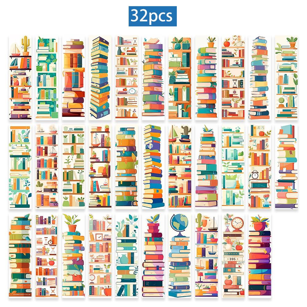 

32pcs, small and clear style bookmarks, perfect for teachers, readers and book lovers, a perfect birthday gift