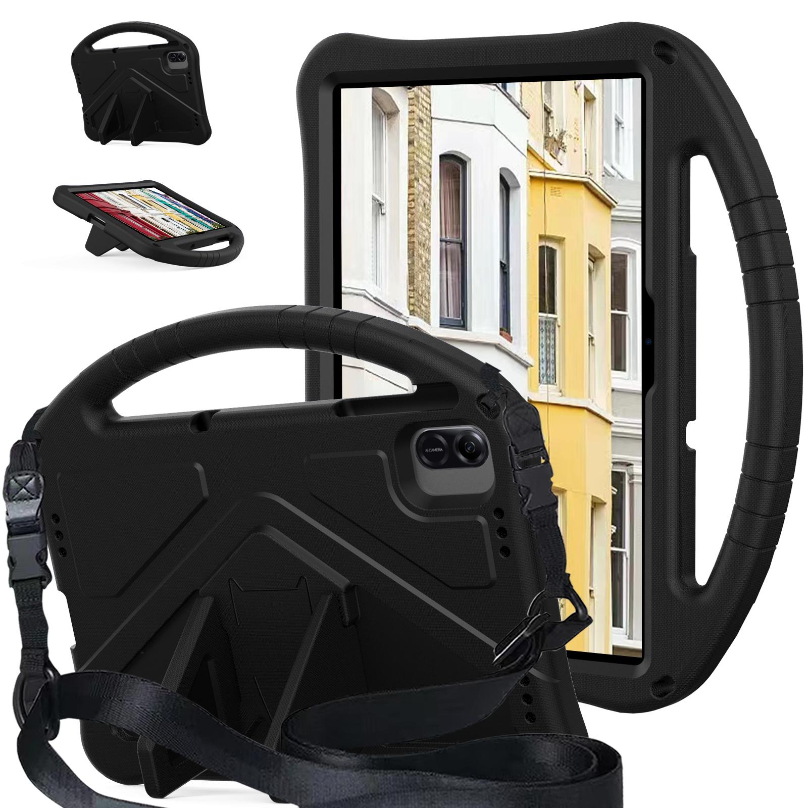 

Kids Case For Honor Pad X8a 11inch EVA Shockproof Stand Cover with Shoulder Strap Funda Tablet Case For X8a Handheld Shell Honor Pad X8a чёрный